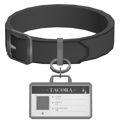 Cute Grey ID card Choker / Collar 3.0 Roblox item