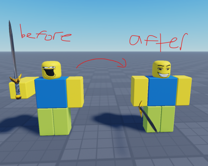 Disable Roblox Hold Animation