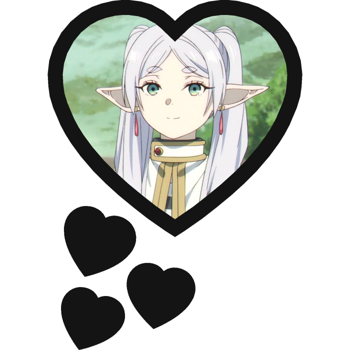 Frieren Thinking Hearts