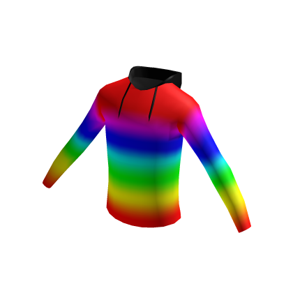 🌈 Sweatshirt Hoodie Black Cartoony Rainbow Colors thumbnail