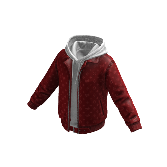 Red D2K Jacket w/ Hoodie