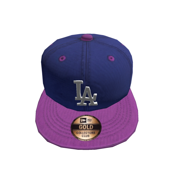 Retro Purple College LA Streetwear Y2K Fitted Cap