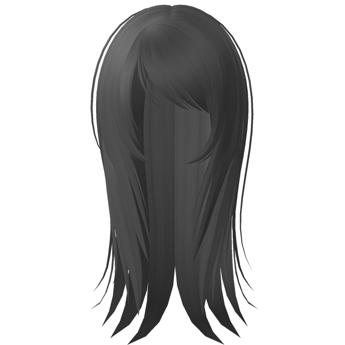 ☆ emo scene messy wispy long hair grey