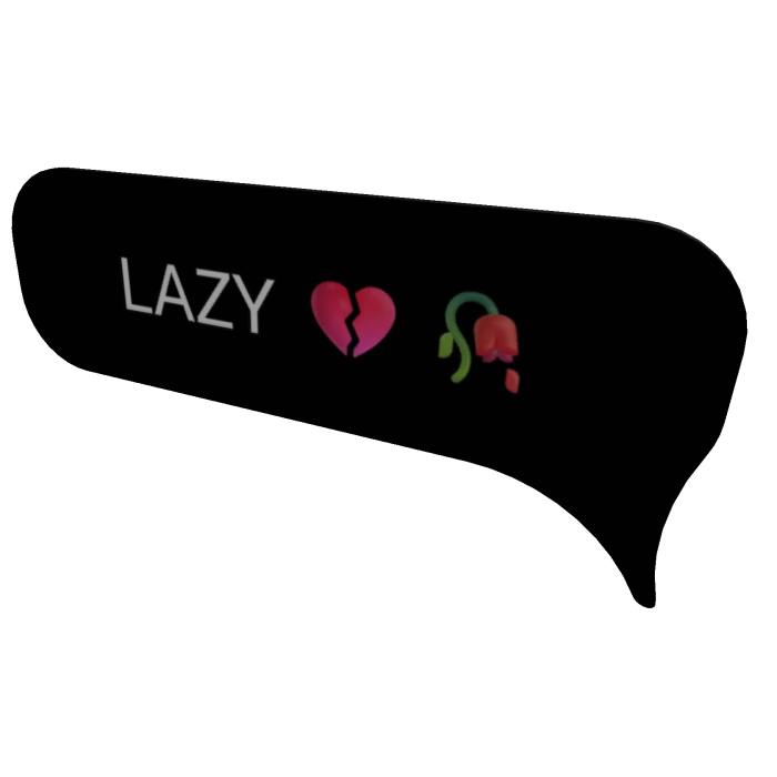 Lazy Mood Speech Bubble