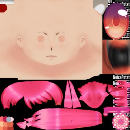 Sakura Rose Hair Texture Roblox decal
