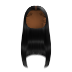 Straight Bussdown Mid-Part Black