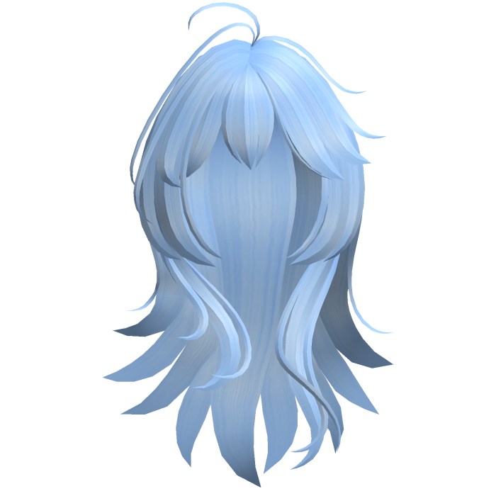 Anime Long Layered Hair w/ Wispy Bangs (Blue)