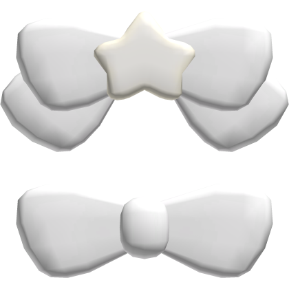 Cute Dreamy Starry Night Wish White Bow Hairclips