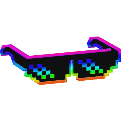 rainbow cartoony pixel meme sunglasses thumbnail