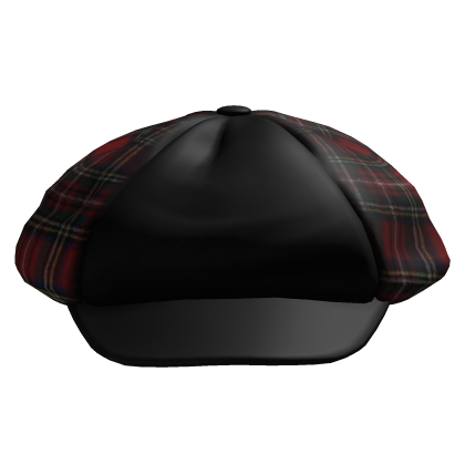 Plaid Newsboy Beret Cap Red