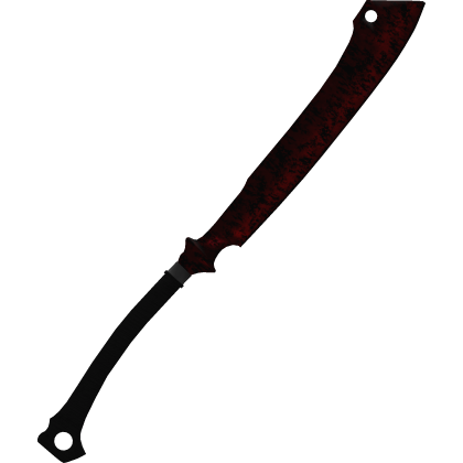 Rusty Horror Machete Cleaver Dark Red & Black