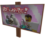 Beware Sign: Egg Hunters!