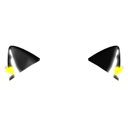 [emissive glowing] cat ears w/ cute bell black Roblox item