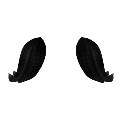 Lowered Hair Ear Tufts (Black)