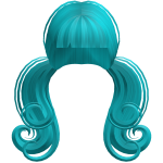 Cyan Lolipop Hair