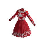♾️ Red winter sweater dress