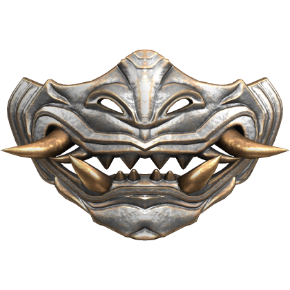 White & Gold Oni Mask Roblox item
