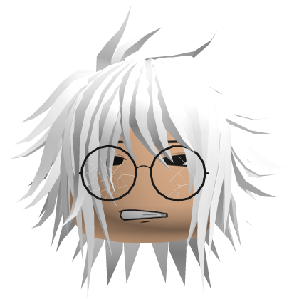 Emo Nerdy Spikey Messy Hair w/ Broken Glasses Roblox item