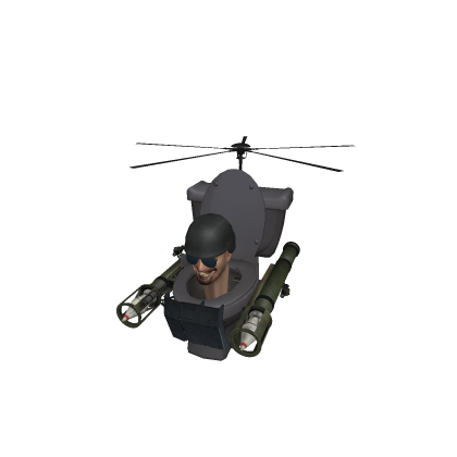 Helicopter rocket toilet