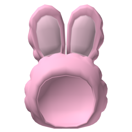 Low Poly Bunny Hood Pink