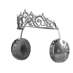 Silver Bejeweled Tiara Headphone