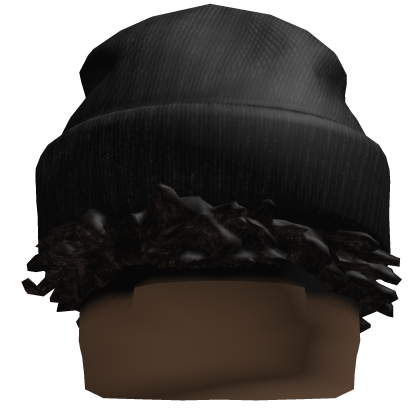 Sponged Freeform Curly Afro Fade W Black Beanie  