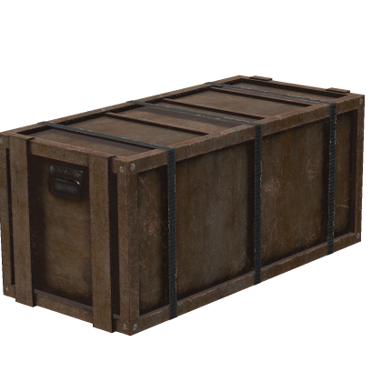 👑 Bite By Night Trash Wooden Crate Scary Decor 