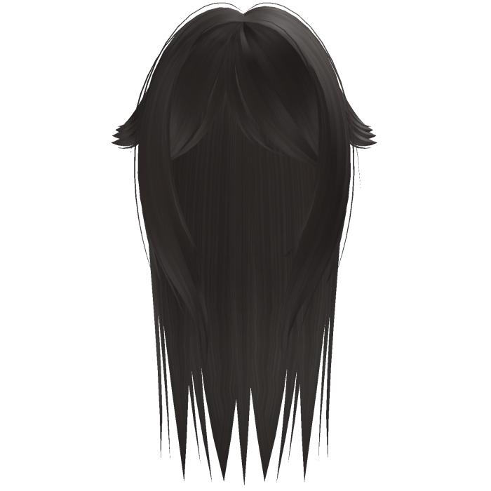 long spiky fox hair in dark brown 