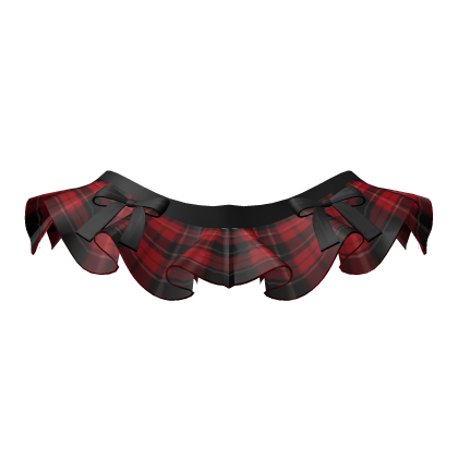Doll Mini Skirt with Ribbons - Red Punk Tartan Roblox item