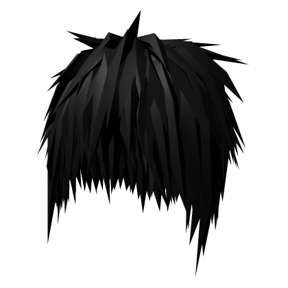 Black Anime Messy Boy Emo Hair