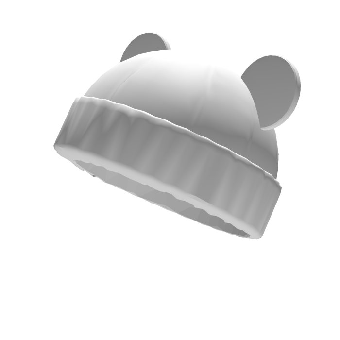 (＾〃＾) white bear beanie 