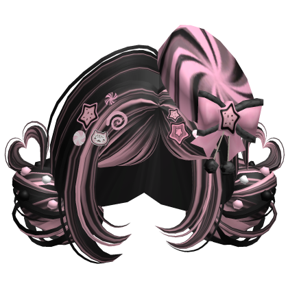 ♡ Christmas Candycane Buns (Black & Pink)