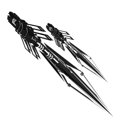[1.0] Black White Dual Waist Cyberpunk Sword X1