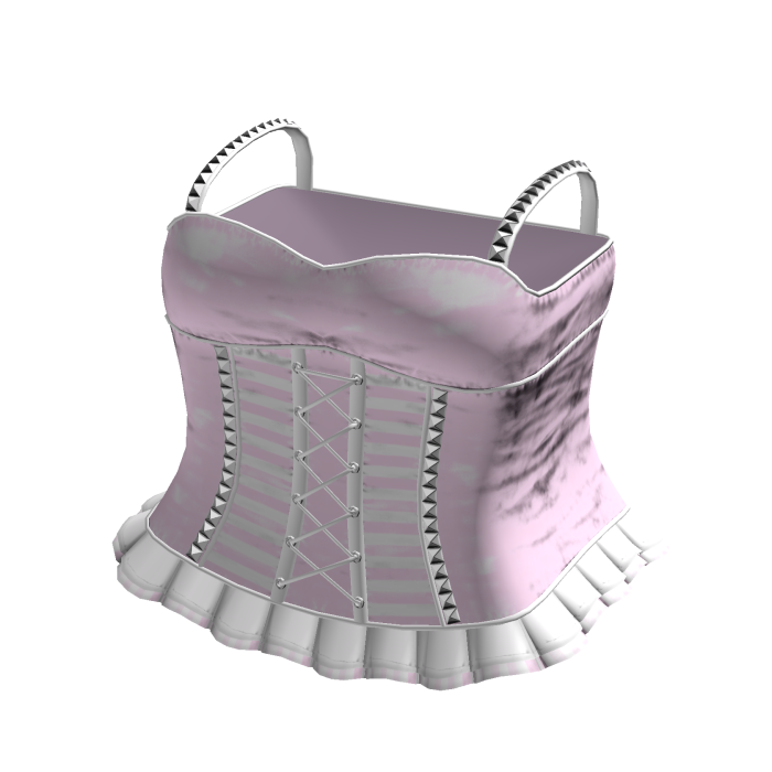 Gothic Laced Striped Dress in Pink
