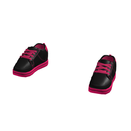 Everyday Skate Sneakers - Black & Hot Pink