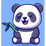 Panda et abeille cute