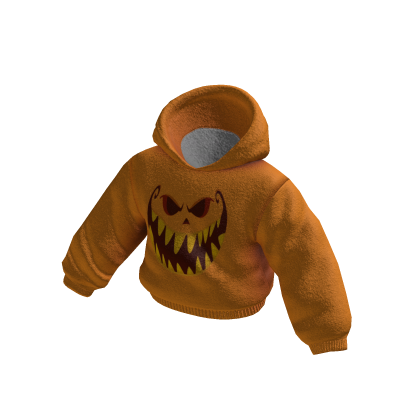 Orange Hoodie Halloween Pumpkin Head