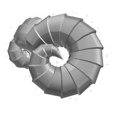 Silver Sparkle Ram Horns Roblox item