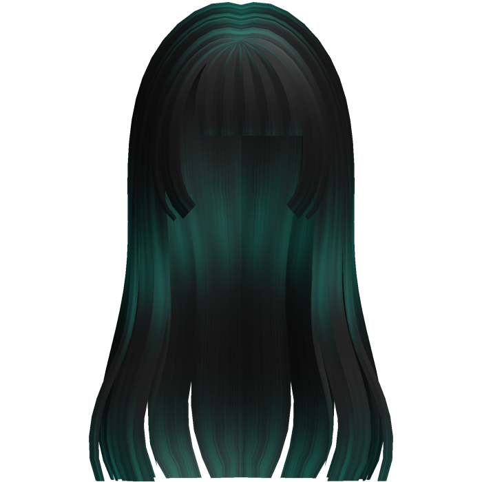 long teal skunk hime hair