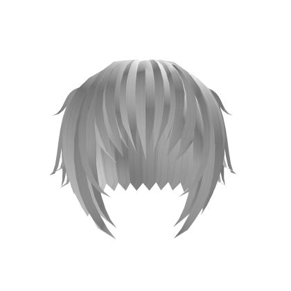 Short choppy vkei Pigtails Hair(White)