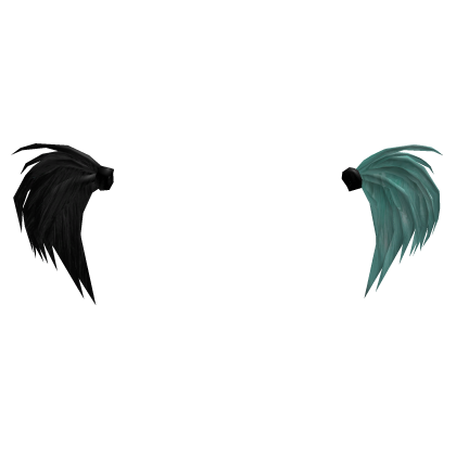 Teal/Black Split-Dye Harley Scenemo Pigtails