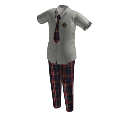✨Anime Kpop Preppy School Uniform Grey Shirt Plaid