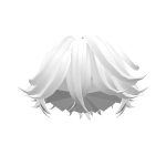 White Styled Pushed Hair