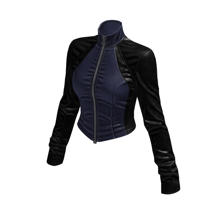 New York Street Racer Jacket (Dark Blue Black)