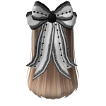Blonde Hair With Black Ribon