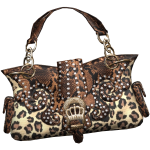 Mc-bling Cheetah Print Tiara Bag 2000s Rhinestone 