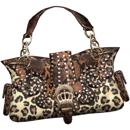 Mc-bling Cheetah Print Tiara Bag 2000s Rhinestone