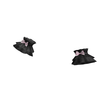 ♡ : dainty pink & black ruffled cuffs thumbnail