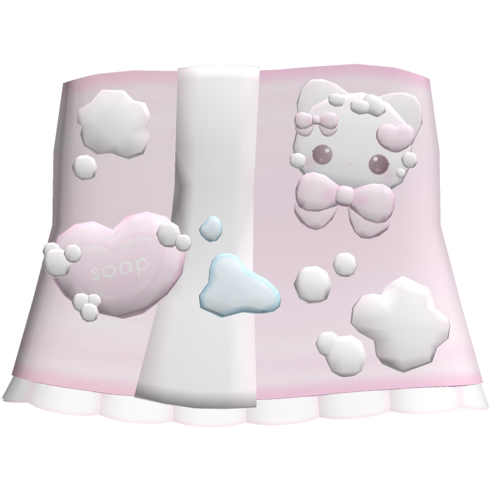 ♡ cutesy kawaii pink bubbly bath towel