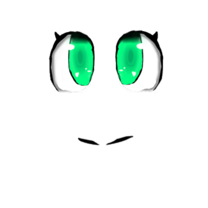 Girl anime face teal eyes Roblox decal